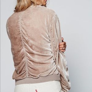 Free People Velvet Bomber